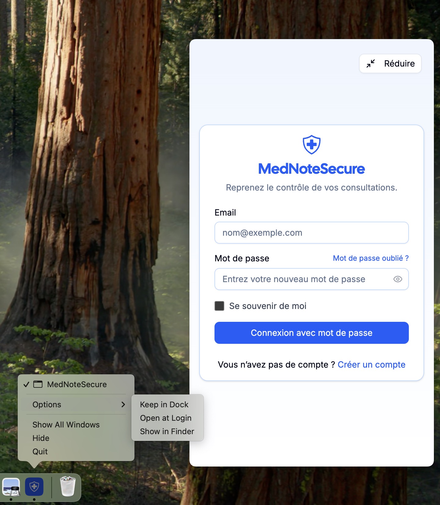 ✅ Vous êtes prêt à utiliser MedNoteSecure