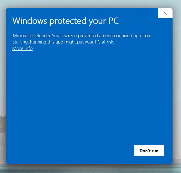 Autoriser Windows à lancer l’installation
